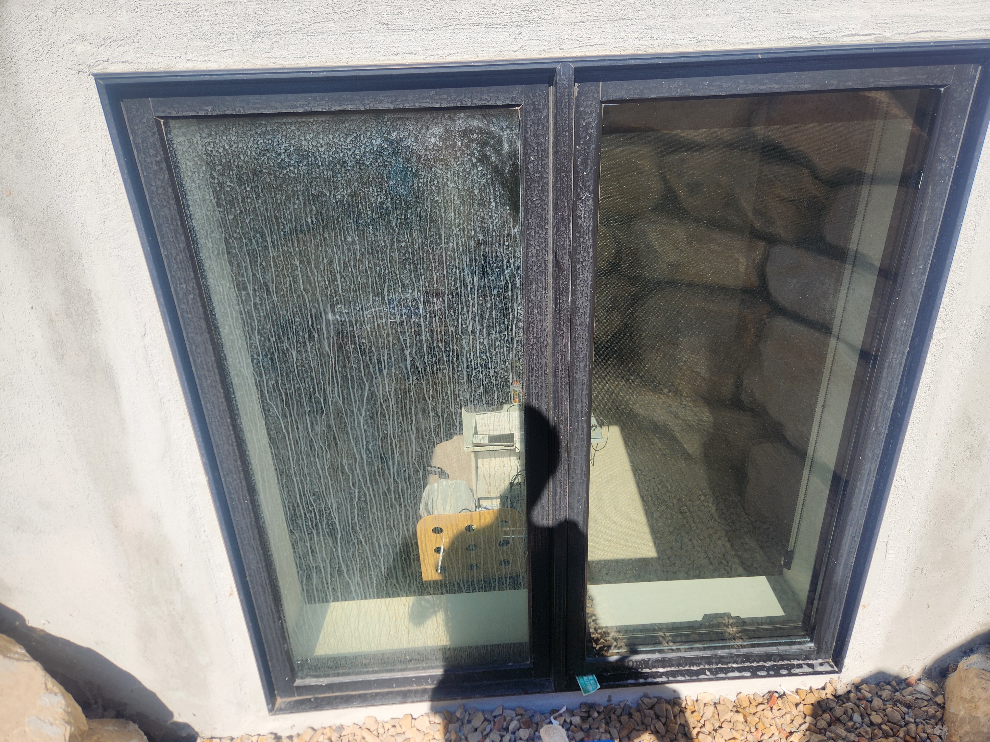 Hard water stain removal - before and after